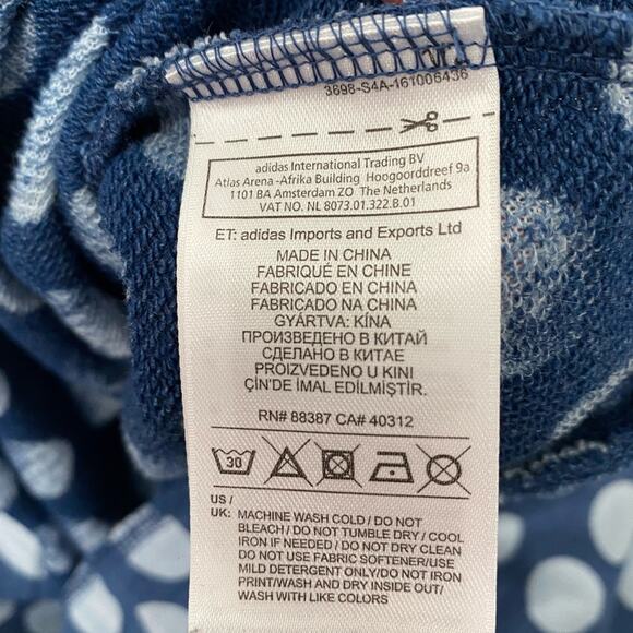 ADIDAS Women's Trefoil Dot Allover Print Sweater Pullover. XS - Picture 7 of 8